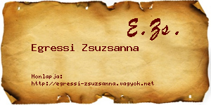 Egressi Zsuzsanna névjegykártya