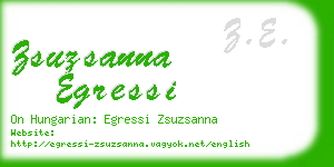 zsuzsanna egressi business card